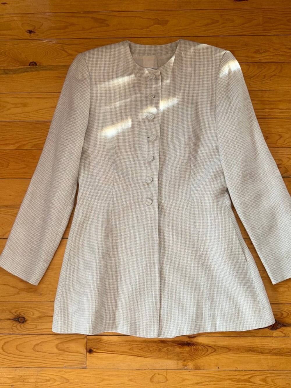 Armani Jacket, Vintage 90’s, Cream, Lightweight, Size 46